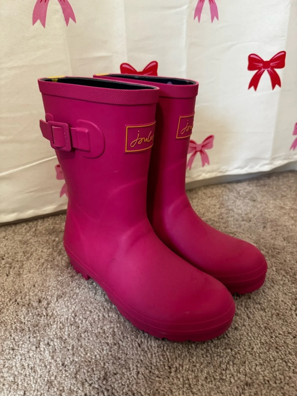 Joules Vibrant pink Kids' Rain Boots